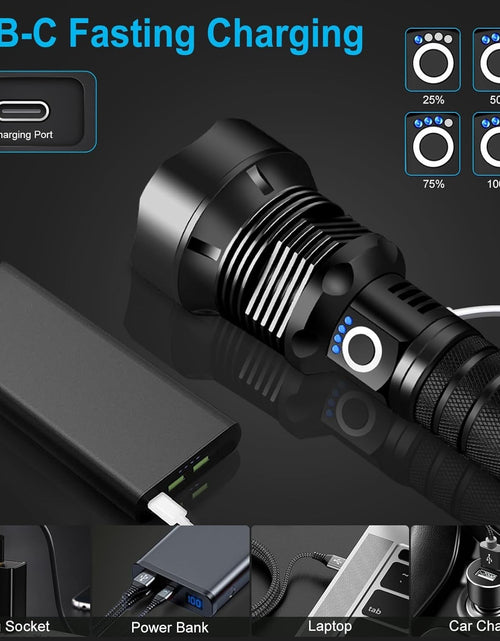 Load image into Gallery viewer, 35000000LM Super Bright Powerful LED Flashlight Torch P90 Rechargeable Zoomable
