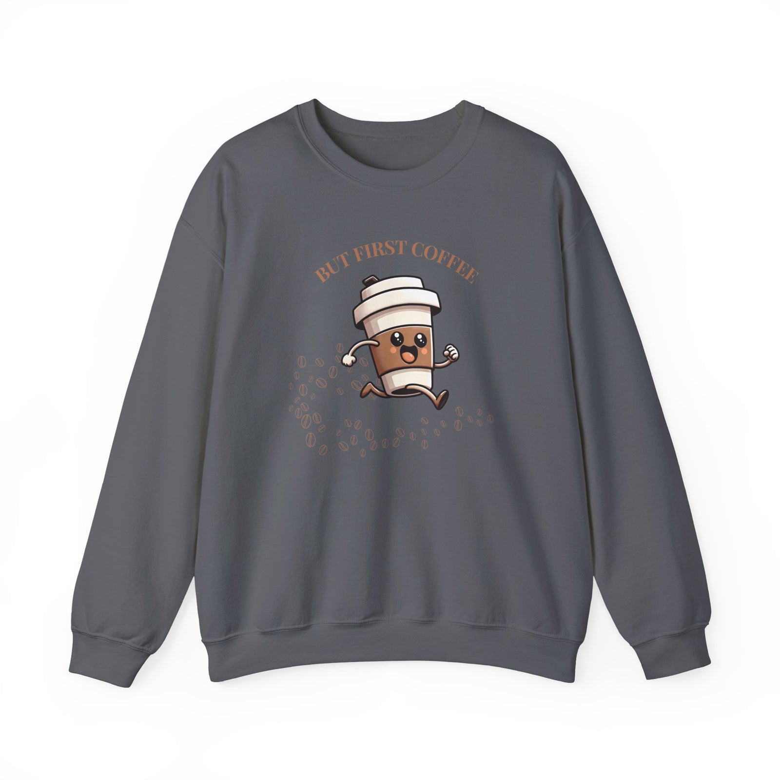 Cute Coffee Lover Sweatshirt, Unisex Crewneck, Gift for Coffee Lovers, Funny Coffee Apparel, Cozy Relaxed Fit, Casual Everyday Wear
