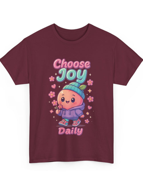 Load image into Gallery viewer, Cute &#39;Choose Joy Daily&#39; Unisex Tee, Happy Shirt, Gift for Friends, Positive Vibes, Everyday Wear, Cheerful Apparel
