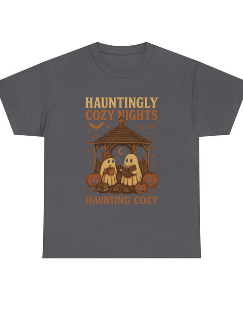 Load image into Gallery viewer, Cozy Halloween Tee, Unisex T-Shirt for Fall, Autumn Layering, Halloween Nights Celebration Shirt, Spooky Vibes, Pumpkin Lovers Gift
