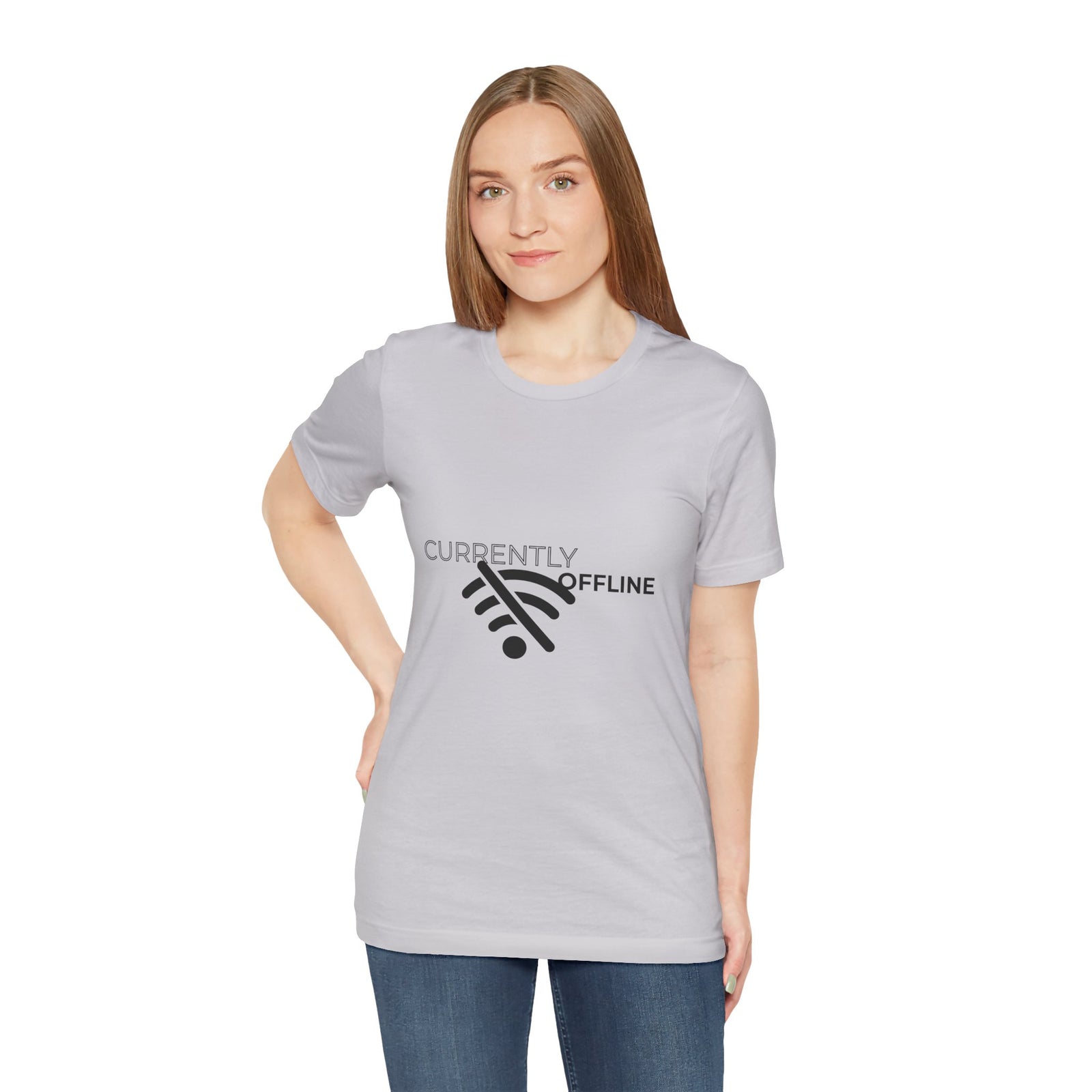 Currently Offline Unisex Tee, Casual Shirt, Comfortable T-Shirt, Tech Humor Clothing, Gift for Gamers, Relaxed Fit Apparel