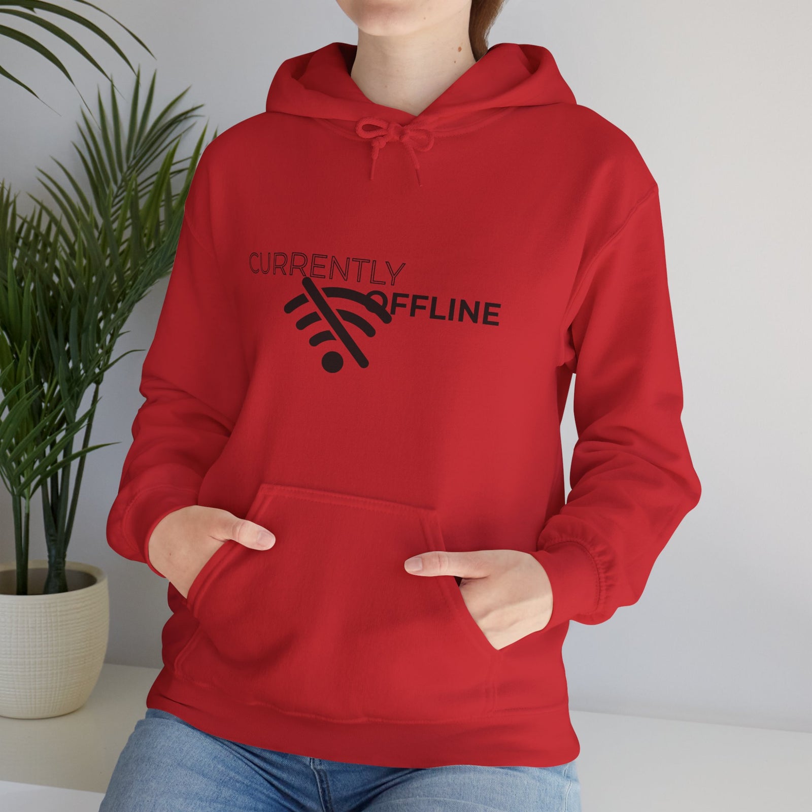 Currently Offline Unisex Heavy Blend Hoodie, Cozy Sweatshirt Gift, Casual Loungewear, Relaxed Fashion, Streetwear, Relaxation Apparel
