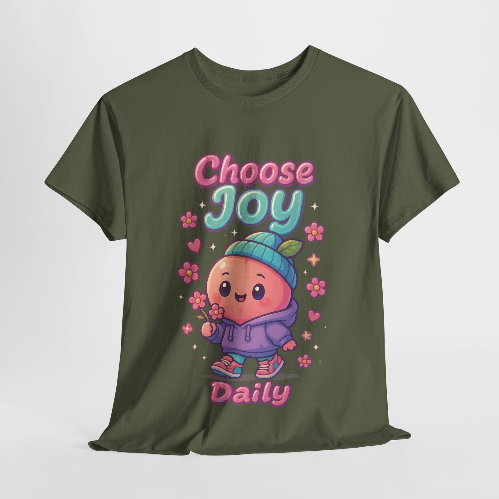 Cute 'Choose Joy Daily' Unisex Tee, Happy Shirt, Gift for Friends, Positive Vibes, Everyday Wear, Cheerful Apparel