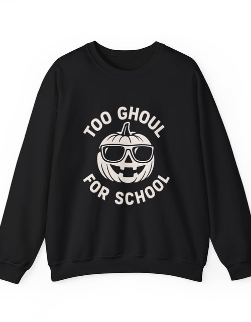 Load image into Gallery viewer, Halloween-Themed Crewneck Sweatshirt, Spooky Sweatshirt, Comfortable Fall Apparel, Gifts for Students, Unisex Halloween Clothing
