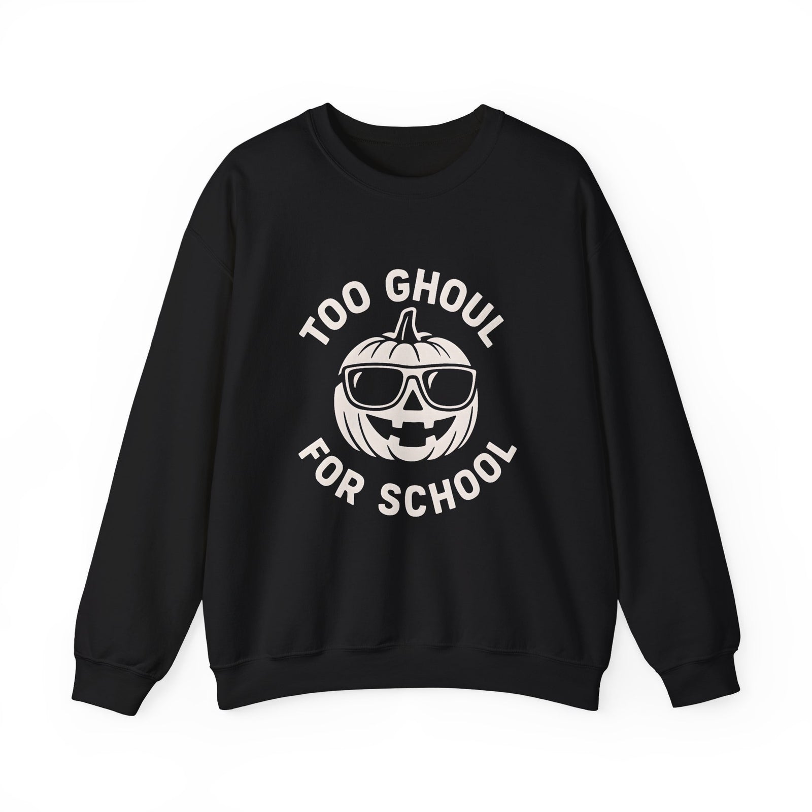 Halloween-Themed Crewneck Sweatshirt, Spooky Sweatshirt, Comfortable Fall Apparel, Gifts for Students, Unisex Halloween Clothing