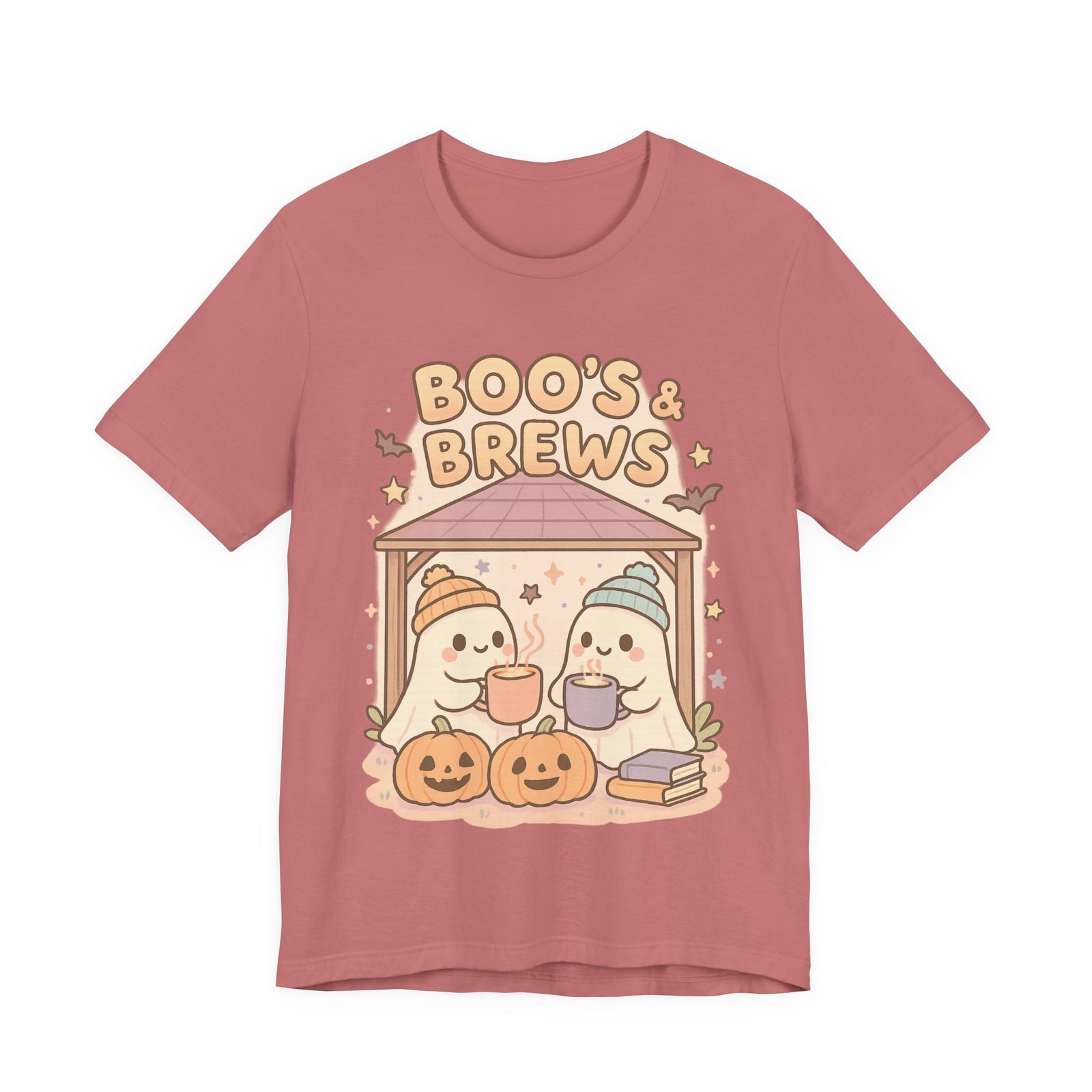 Boo's & Brews Unisex Tee, Halloween Shirt, Cute Ghost Tee, Fall Fashion, Pumpkin Lovers Gift