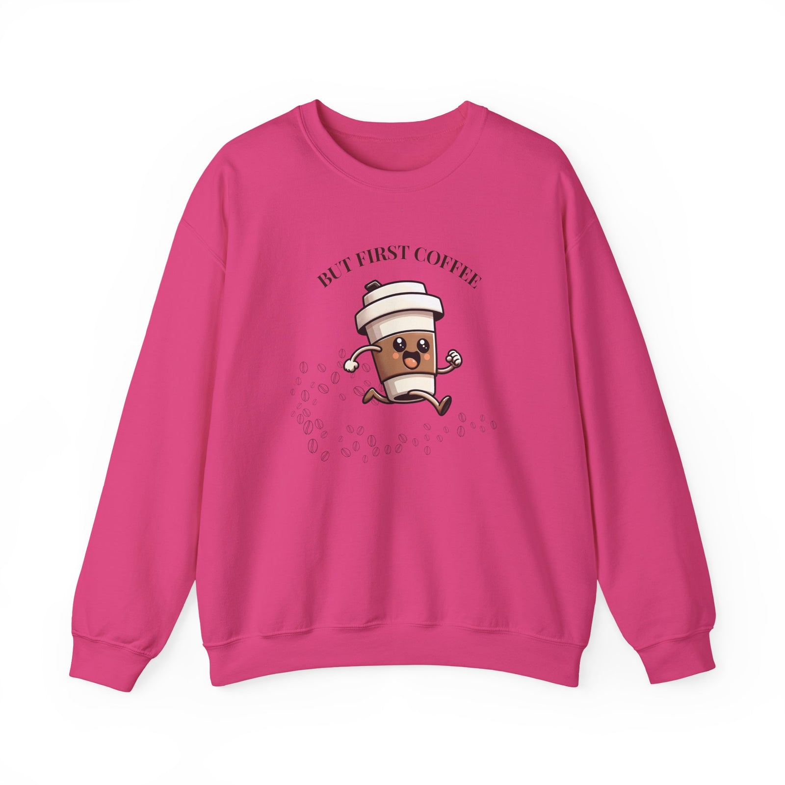 Cute Coffee Lover Sweatshirt, Unisex Crewneck, Gift for Coffee Lovers, Funny Coffee Apparel, Cozy Relaxed Fit, Casual Everyday Wear