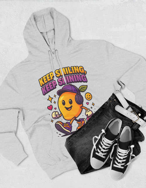 Load image into Gallery viewer, Colorful Graphic Hoodie: Keep Smiling, Keep Shining, Casual Wear, Gift for Friends, Fun Streetwear, Positive Vibes, Everyday Comfort
