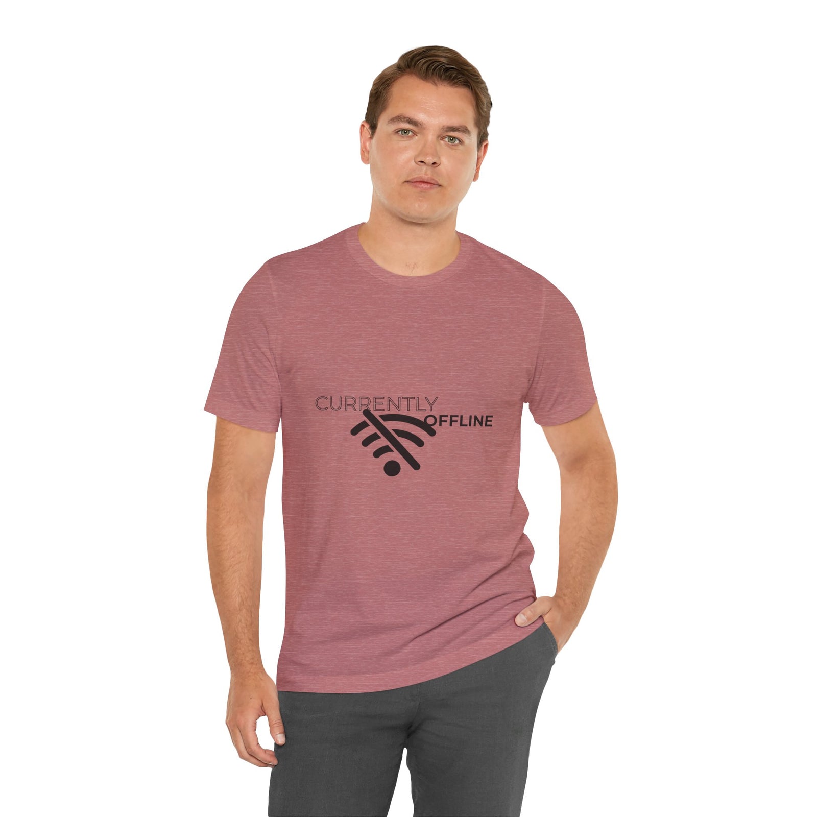 Currently Offline Unisex Tee, Casual Shirt, Comfortable T-Shirt, Tech Humor Clothing, Gift for Gamers, Relaxed Fit Apparel