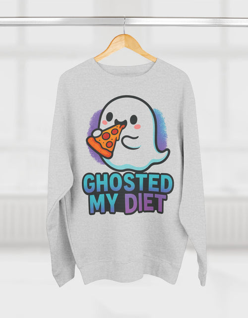 Load image into Gallery viewer, Ghosted My Diet Sweatshirt, Fun Unisex Crewneck, Quirky Gift for Food Lovers, Casual Wear for Everyday, Perfect for Halloween, Cozy Lounge
