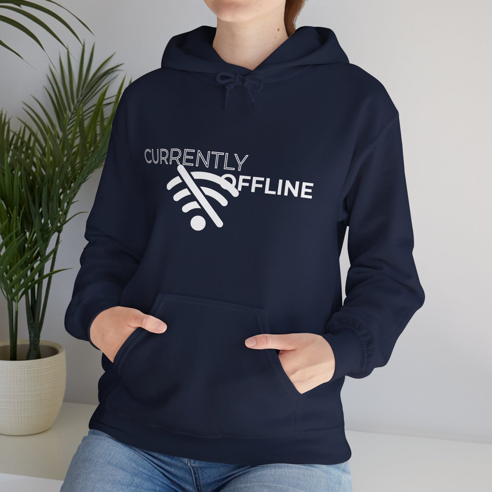 Currently Offline Unisex Heavy Blend Hoodie, Cozy Sweatshirt Gift, Casual Loungewear, Relaxed Fashion, Streetwear, Relaxation Apparel