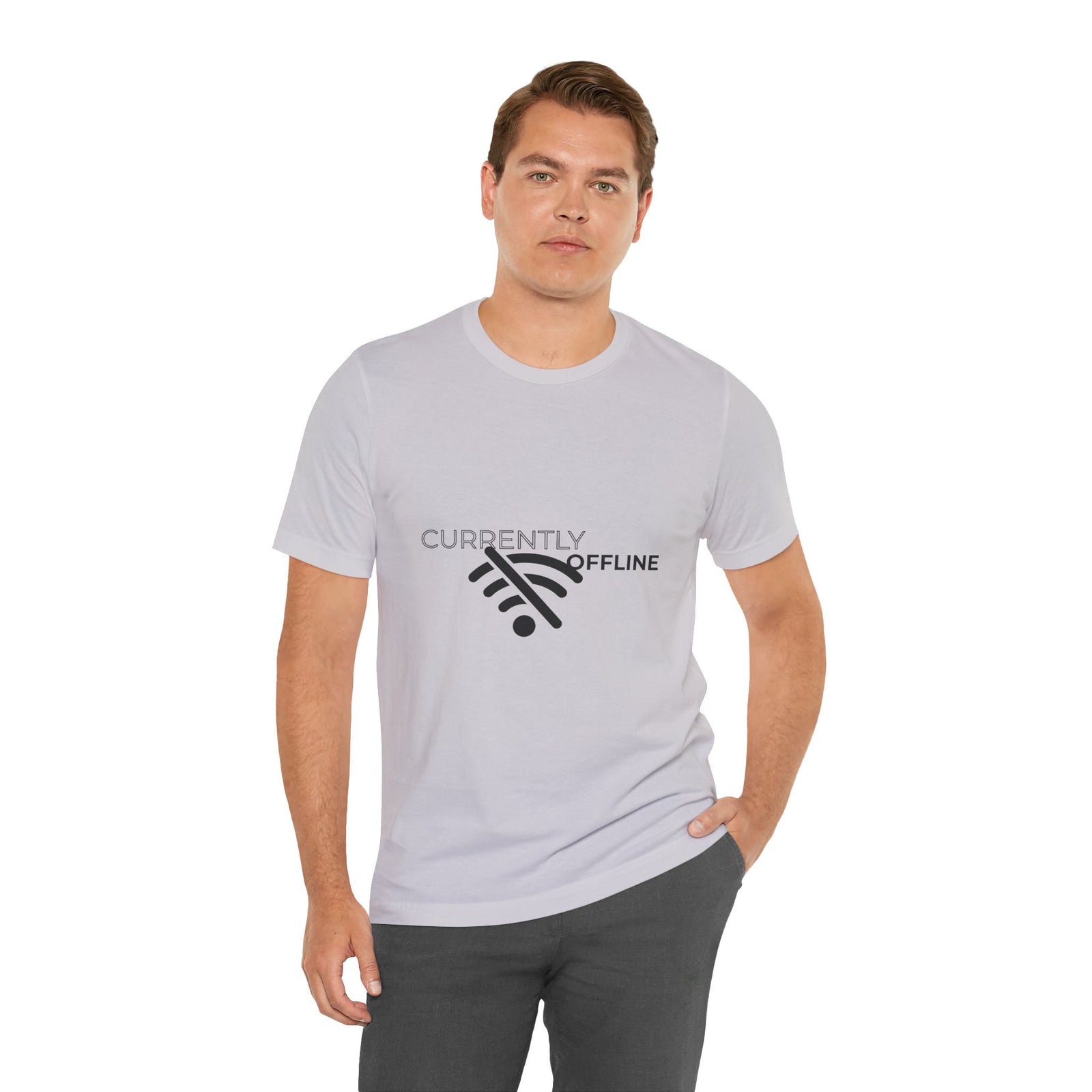 Currently Offline Unisex Tee, Casual Shirt, Comfortable T-Shirt, Tech Humor Clothing, Gift for Gamers, Relaxed Fit Apparel