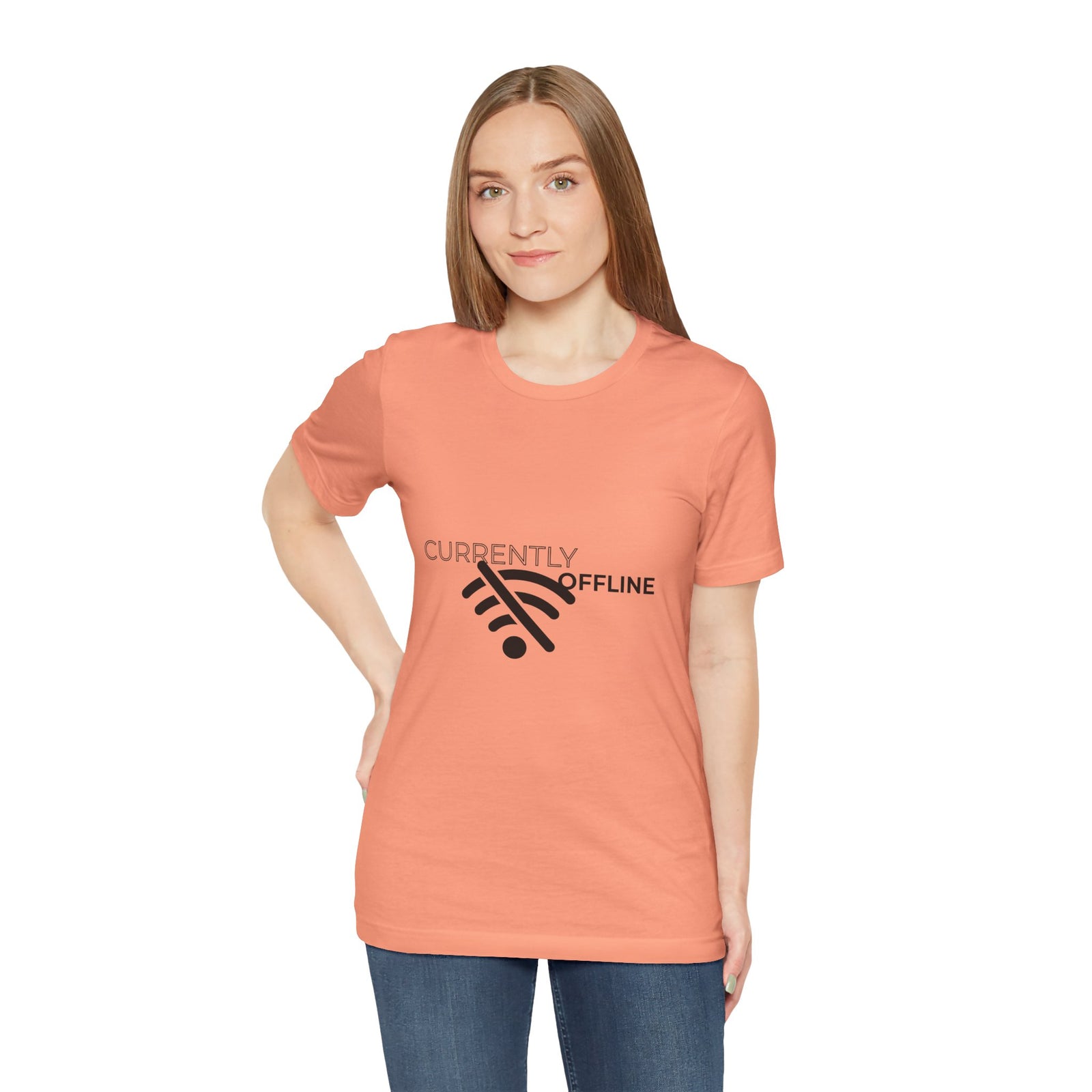 Currently Offline Unisex Tee, Casual Shirt, Comfortable T-Shirt, Tech Humor Clothing, Gift for Gamers, Relaxed Fit Apparel