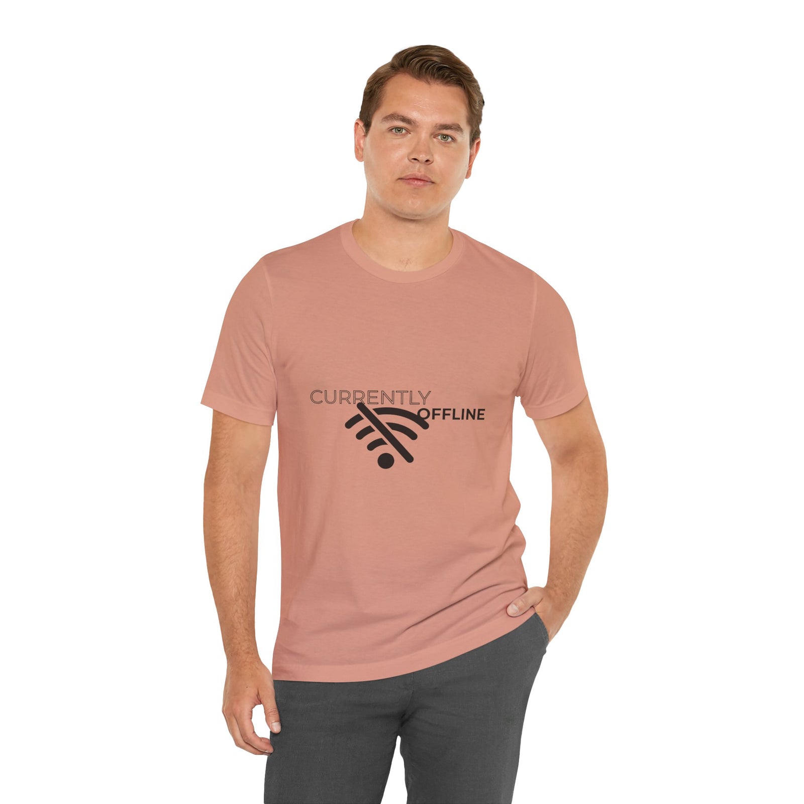 Currently Offline Unisex Tee, Casual Shirt, Comfortable T-Shirt, Tech Humor Clothing, Gift for Gamers, Relaxed Fit Apparel
