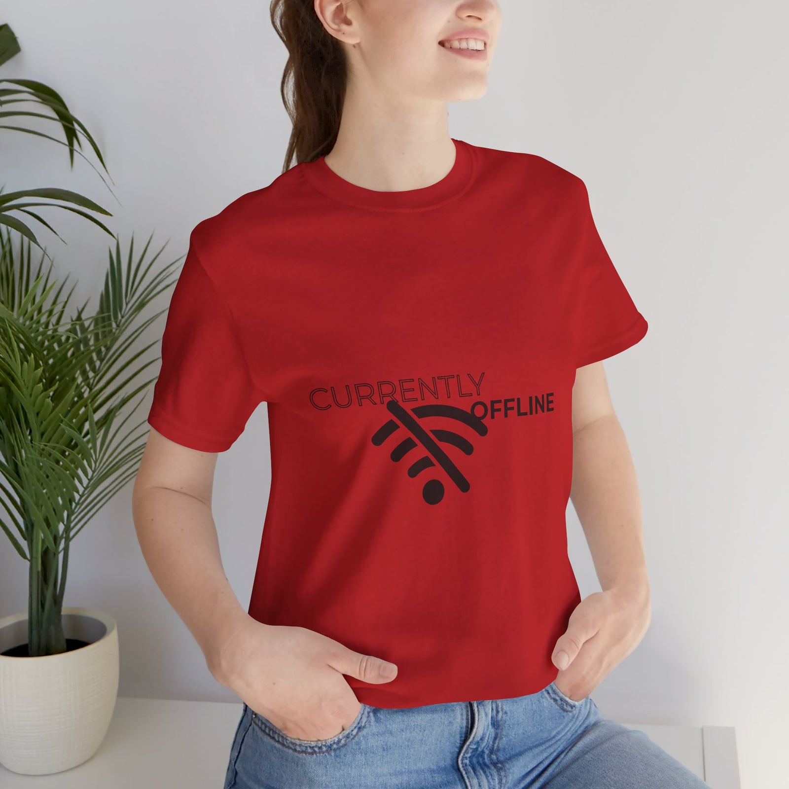 Currently Offline Unisex Tee, Casual Shirt, Comfortable T-Shirt, Tech Humor Clothing, Gift for Gamers, Relaxed Fit Apparel