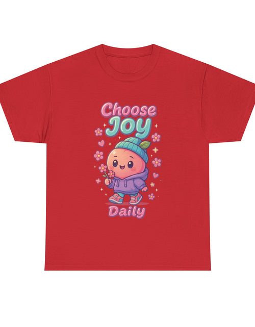 Load image into Gallery viewer, Cute &#39;Choose Joy Daily&#39; Unisex Tee, Happy Shirt, Gift for Friends, Positive Vibes, Everyday Wear, Cheerful Apparel
