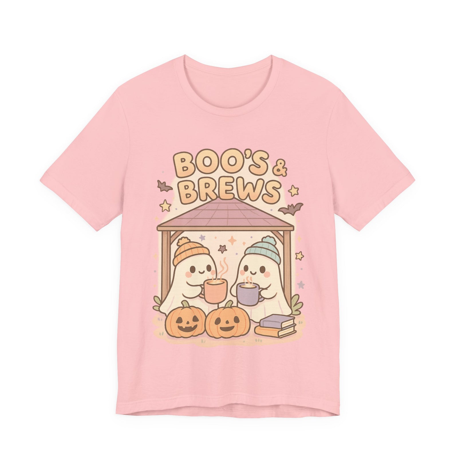 Boo's & Brews Unisex Tee, Halloween Shirt, Cute Ghost Tee, Fall Fashion, Pumpkin Lovers Gift