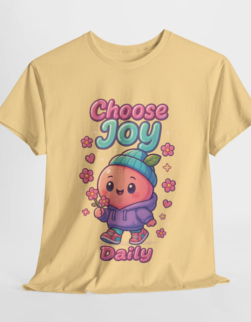 Load image into Gallery viewer, Cute &#39;Choose Joy Daily&#39; Unisex Tee, Happy Shirt, Gift for Friends, Positive Vibes, Everyday Wear, Cheerful Apparel
