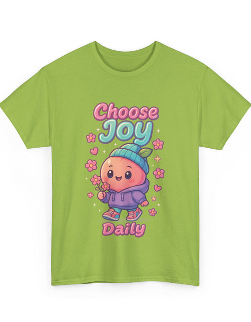 Load image into Gallery viewer, Cute &#39;Choose Joy Daily&#39; Unisex Tee, Happy Shirt, Gift for Friends, Positive Vibes, Everyday Wear, Cheerful Apparel
