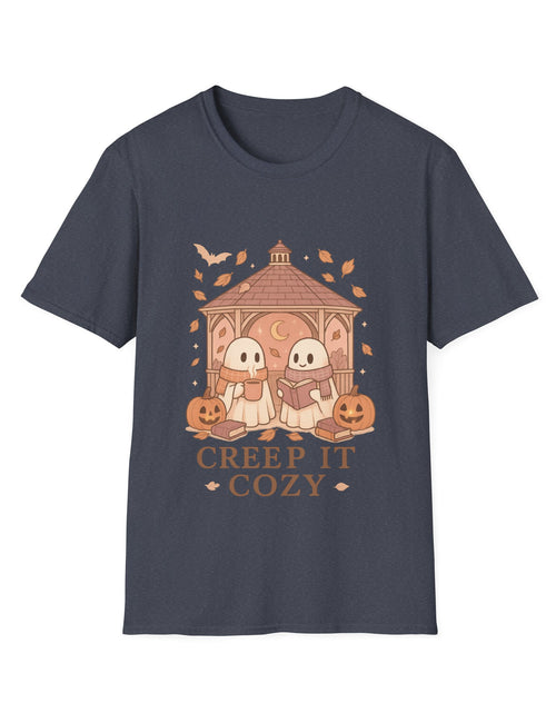 Load image into Gallery viewer, Cozy Creep It Unisex T-Shirt, Perfect for Halloween, Casual Fall Fashion, Gift for Friends, Pumpkin Lovers, Autumn Vibes
