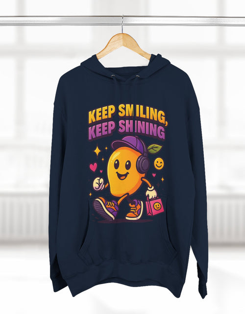 Load image into Gallery viewer, Colorful Graphic Hoodie: Keep Smiling, Keep Shining, Casual Wear, Gift for Friends, Fun Streetwear, Positive Vibes, Everyday Comfort
