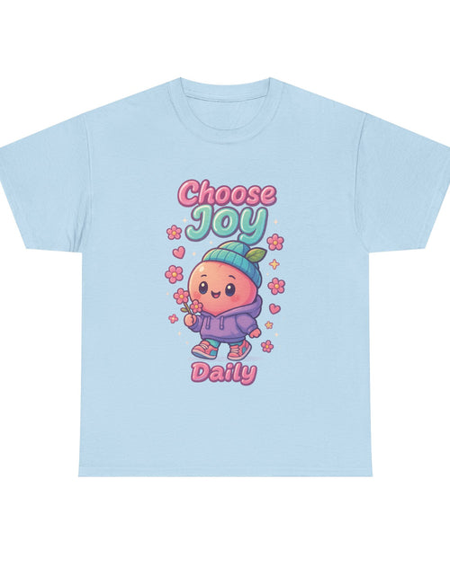 Load image into Gallery viewer, Cute &#39;Choose Joy Daily&#39; Unisex Tee, Happy Shirt, Gift for Friends, Positive Vibes, Everyday Wear, Cheerful Apparel
