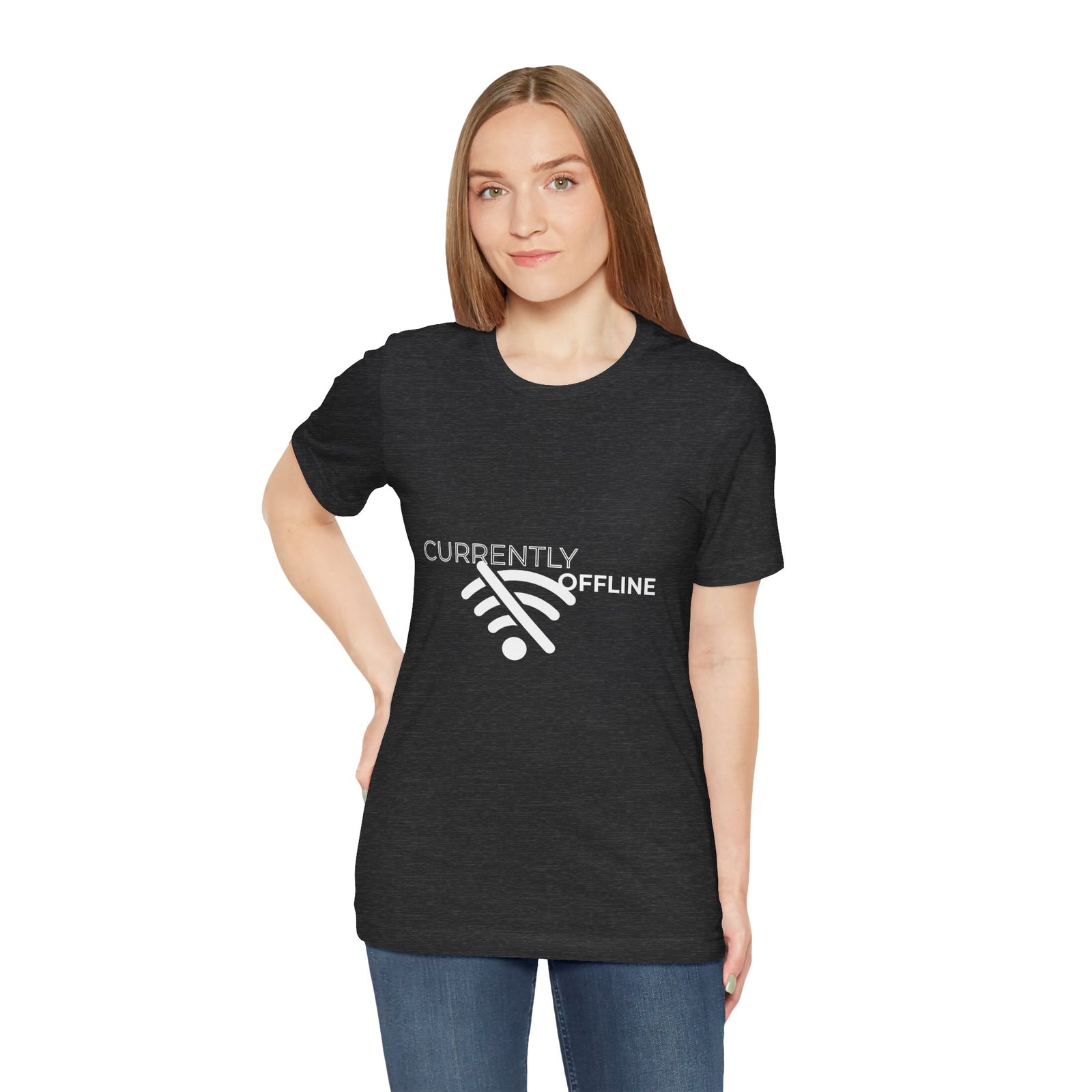 Currently Offline Unisex Tee, Casual Shirt, Comfortable T-Shirt, Tech Humor Clothing, Gift for Gamers, Relaxed Fit Apparel