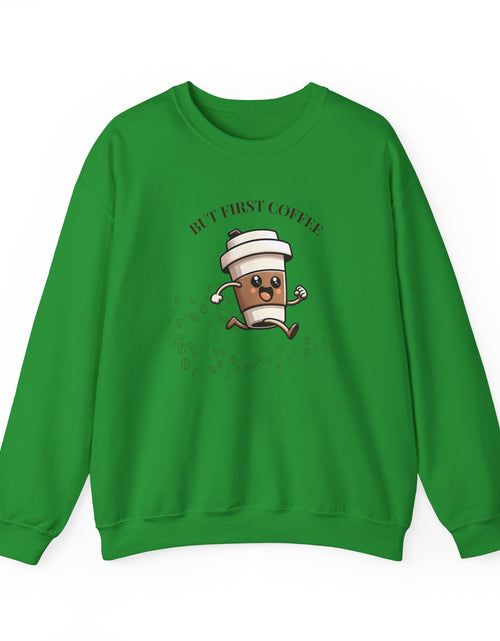 Load image into Gallery viewer, Cute Coffee Lover Sweatshirt, Unisex Crewneck, Gift for Coffee Lovers, Funny Coffee Apparel, Cozy Relaxed Fit, Casual Everyday Wear
