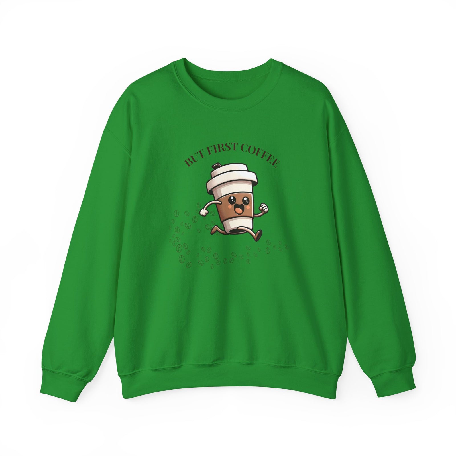Cute Coffee Lover Sweatshirt, Unisex Crewneck, Gift for Coffee Lovers, Funny Coffee Apparel, Cozy Relaxed Fit, Casual Everyday Wear