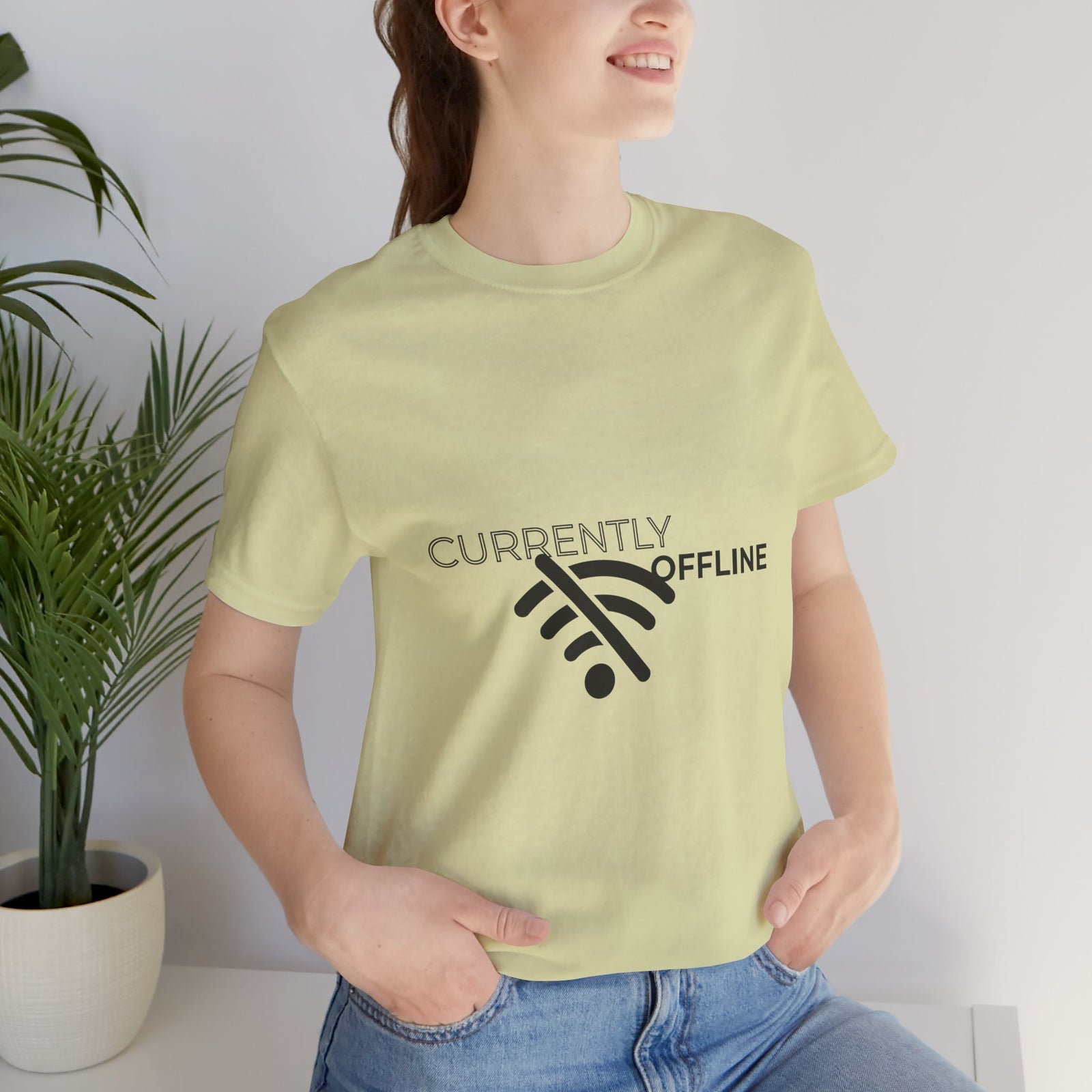 Currently Offline Unisex Tee, Casual Shirt, Comfortable T-Shirt, Tech Humor Clothing, Gift for Gamers, Relaxed Fit Apparel