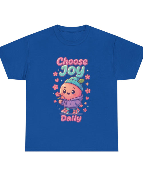 Load image into Gallery viewer, Cute &#39;Choose Joy Daily&#39; Unisex Tee, Happy Shirt, Gift for Friends, Positive Vibes, Everyday Wear, Cheerful Apparel
