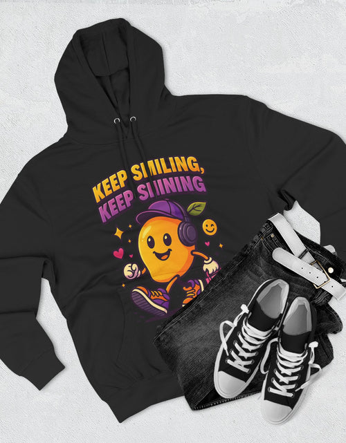 Load image into Gallery viewer, Colorful Graphic Hoodie: Keep Smiling, Keep Shining, Casual Wear, Gift for Friends, Fun Streetwear, Positive Vibes, Everyday Comfort
