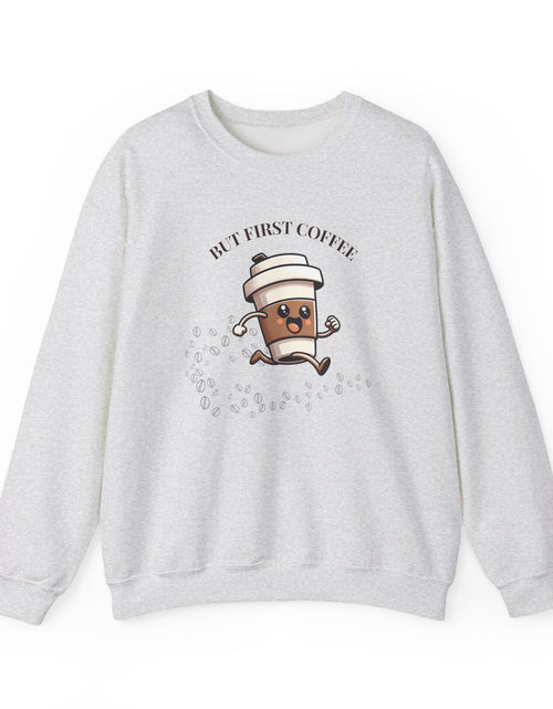 Load image into Gallery viewer, Cute Coffee Lover Sweatshirt, Unisex Crewneck, Gift for Coffee Lovers, Funny Coffee Apparel, Cozy Relaxed Fit, Casual Everyday Wear
