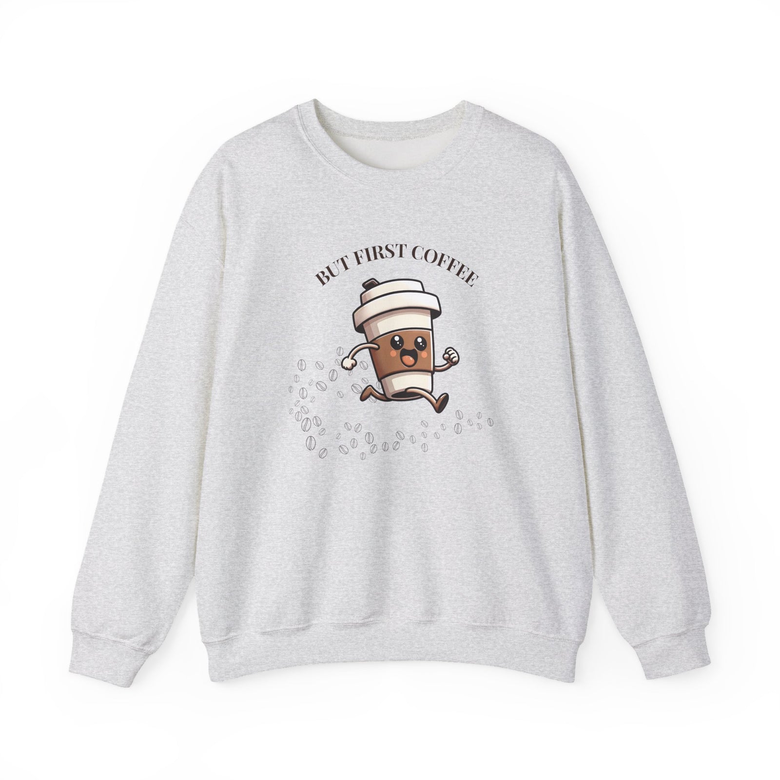 Cute Coffee Lover Sweatshirt, Unisex Crewneck, Gift for Coffee Lovers, Funny Coffee Apparel, Cozy Relaxed Fit, Casual Everyday Wear
