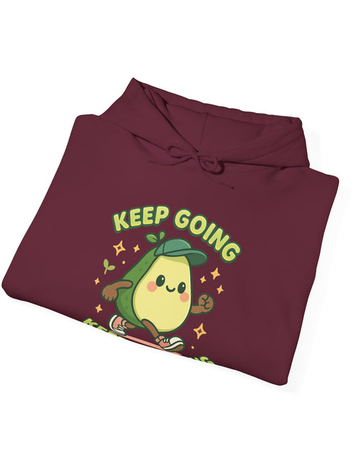 Load image into Gallery viewer, Cute Avocado Inspirational Hoodie - Keep Going, Keep Growing, Fall Fashion, Unique Gift, Comfy Sweatshirt, Cozy Apparel
