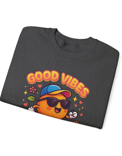 Load image into Gallery viewer, Good Vibes Unisex Sweatshirt | Happy Crewneck for Everyday Comfort, Ideal Gift for Friends, Casual Wear, Positive Vibes, Cozy Fashion
