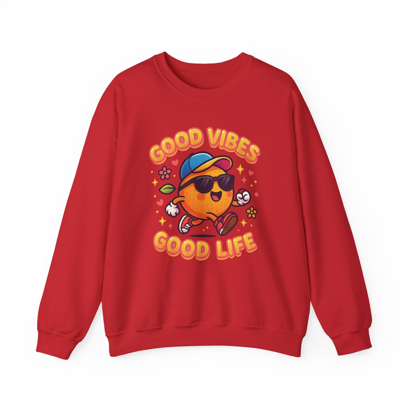 Good Vibes Unisex Sweatshirt | Happy Crewneck for Everyday Comfort, Ideal Gift for Friends, Casual Wear, Positive Vibes, Cozy Fashion