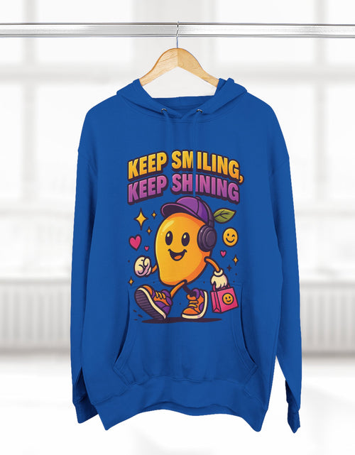 Load image into Gallery viewer, Colorful Graphic Hoodie: Keep Smiling, Keep Shining, Casual Wear, Gift for Friends, Fun Streetwear, Positive Vibes, Everyday Comfort
