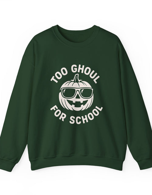 Load image into Gallery viewer, Halloween-Themed Crewneck Sweatshirt, Spooky Sweatshirt, Comfortable Fall Apparel, Gifts for Students, Unisex Halloween Clothing
