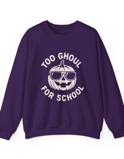 Load image into Gallery viewer, Halloween-Themed Crewneck Sweatshirt, Spooky Sweatshirt, Comfortable Fall Apparel, Gifts for Students, Unisex Halloween Clothing
