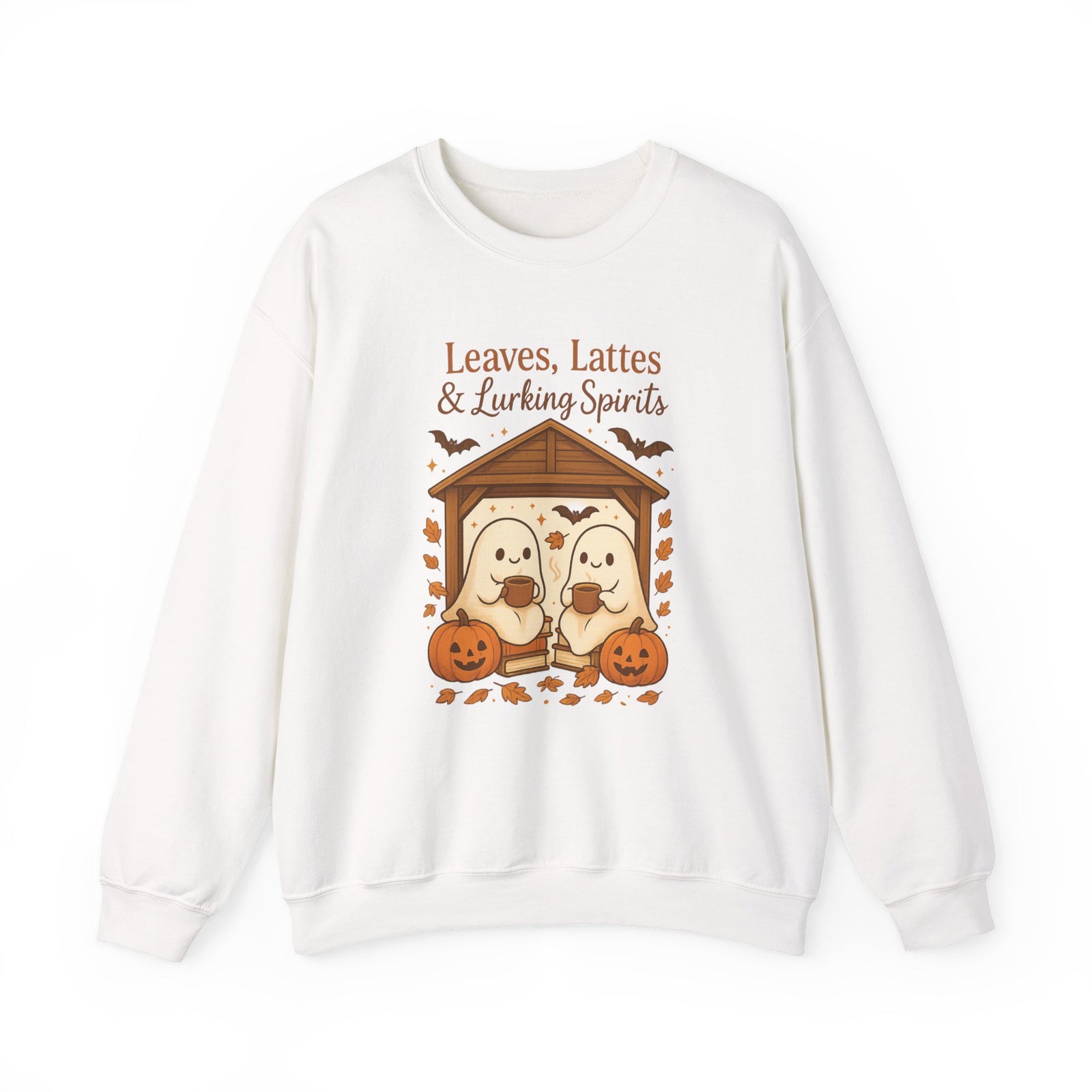 Cozy Halloween Crewneck Sweatshirt, Fall Fashion, Ghost Design, Pumpkin Patch Sweatshirt, Autumn Vibes, Unisex Apparel
