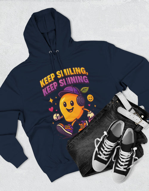 Load image into Gallery viewer, Colorful Graphic Hoodie: Keep Smiling, Keep Shining, Casual Wear, Gift for Friends, Fun Streetwear, Positive Vibes, Everyday Comfort
