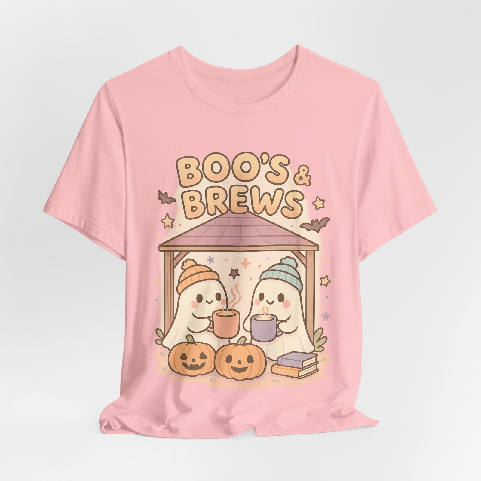 Boo's & Brews Unisex Tee, Halloween Shirt, Cute Ghost Tee, Fall Fashion, Pumpkin Lovers Gift