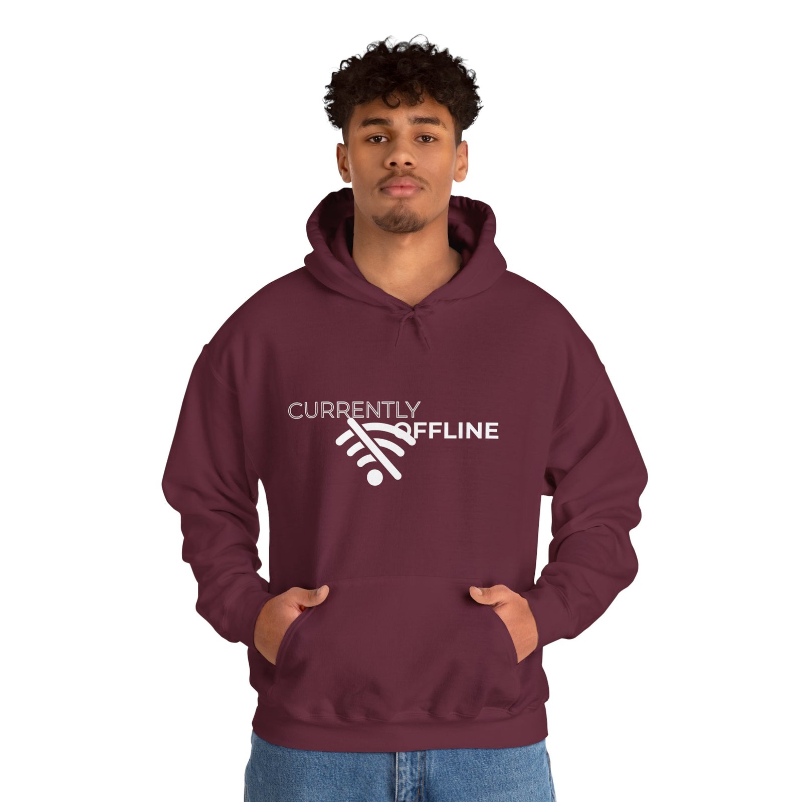 Currently Offline Unisex Heavy Blend Hoodie, Cozy Sweatshirt Gift, Casual Loungewear, Relaxed Fashion, Streetwear, Relaxation Apparel