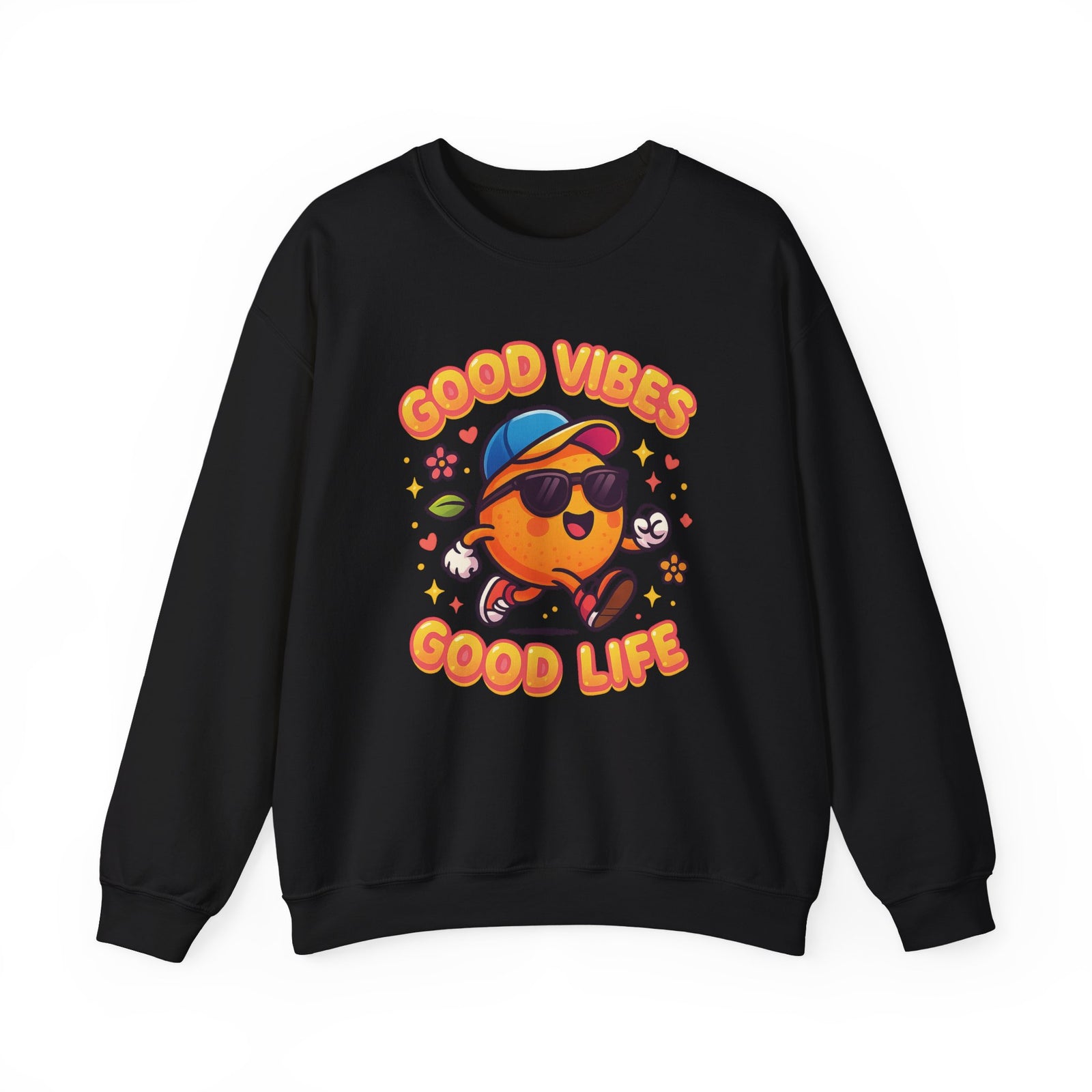 Good Vibes Unisex Sweatshirt | Happy Crewneck for Everyday Comfort, Ideal Gift for Friends, Casual Wear, Positive Vibes, Cozy Fashion
