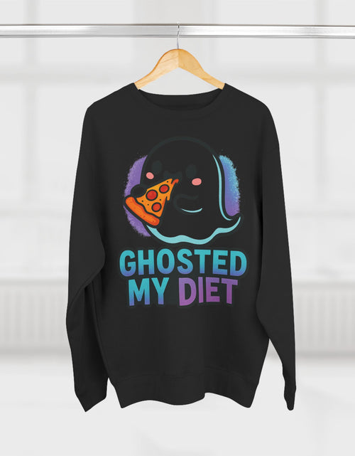 Load image into Gallery viewer, Ghosted My Diet Sweatshirt, Fun Unisex Crewneck, Quirky Gift for Food Lovers, Casual Wear for Everyday, Perfect for Halloween, Cozy Lounge
