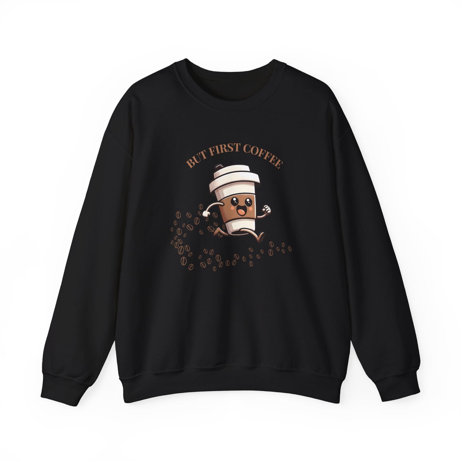 Cute Coffee Lover Sweatshirt, Unisex Crewneck, Gift for Coffee Lovers, Funny Coffee Apparel, Cozy Relaxed Fit, Casual Everyday Wear