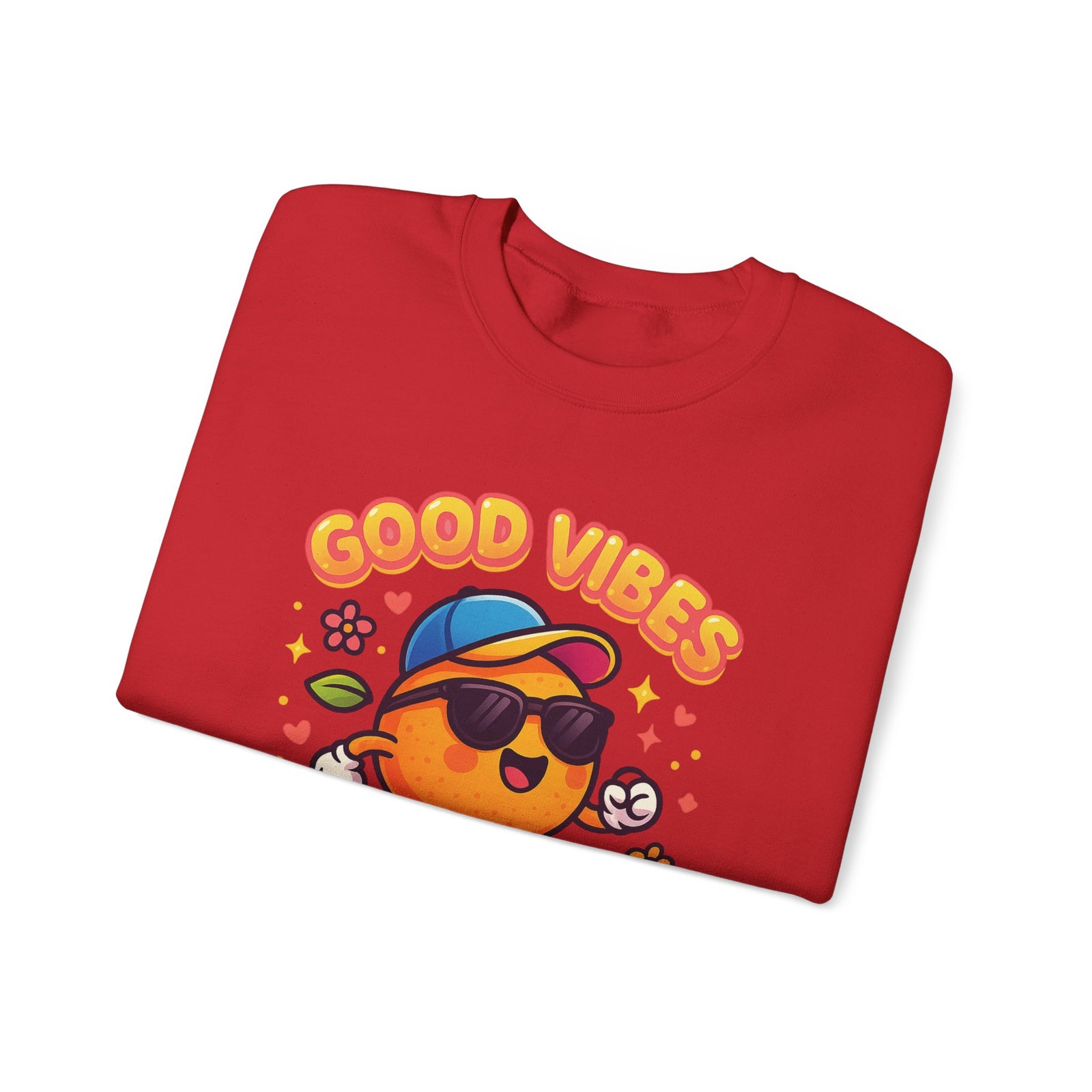 Good Vibes Unisex Sweatshirt | Happy Crewneck for Everyday Comfort, Ideal Gift for Friends, Casual Wear, Positive Vibes, Cozy Fashion