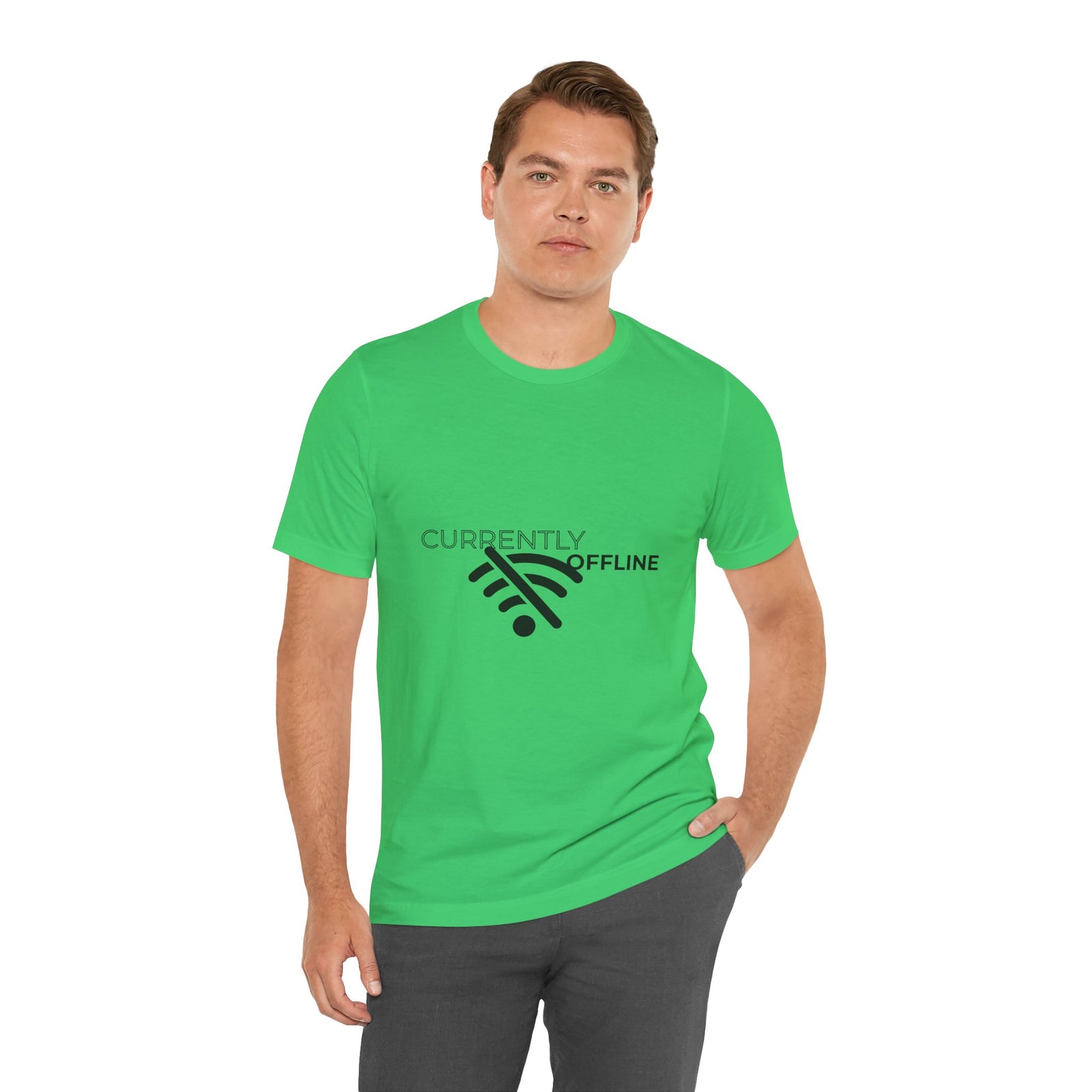 Currently Offline Unisex Tee, Casual Shirt, Comfortable T-Shirt, Tech Humor Clothing, Gift for Gamers, Relaxed Fit Apparel