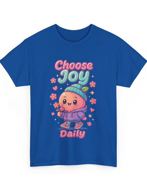 Load image into Gallery viewer, Cute &#39;Choose Joy Daily&#39; Unisex Tee, Happy Shirt, Gift for Friends, Positive Vibes, Everyday Wear, Cheerful Apparel
